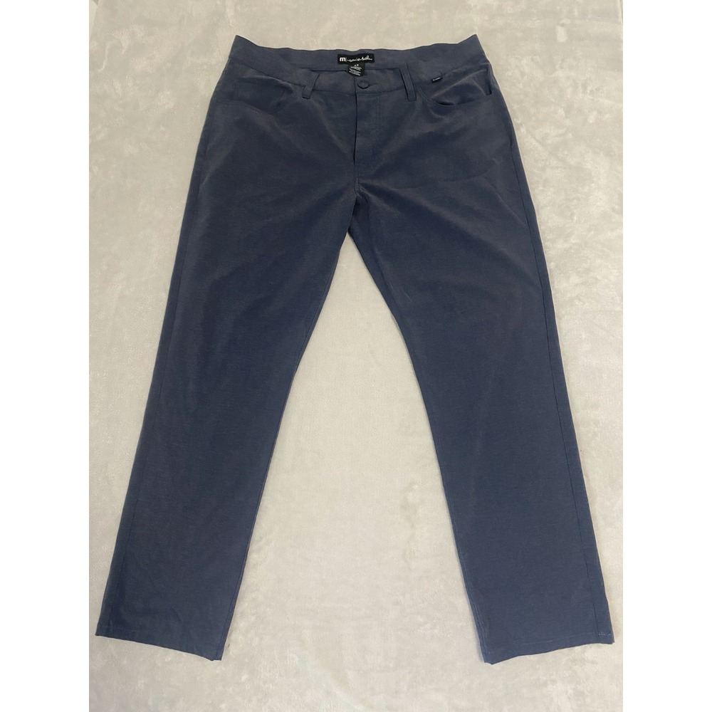 Travis Mathew Pants Mens 36 Blue Cotton Stretch Performance Tech‎ Golf Pockets
